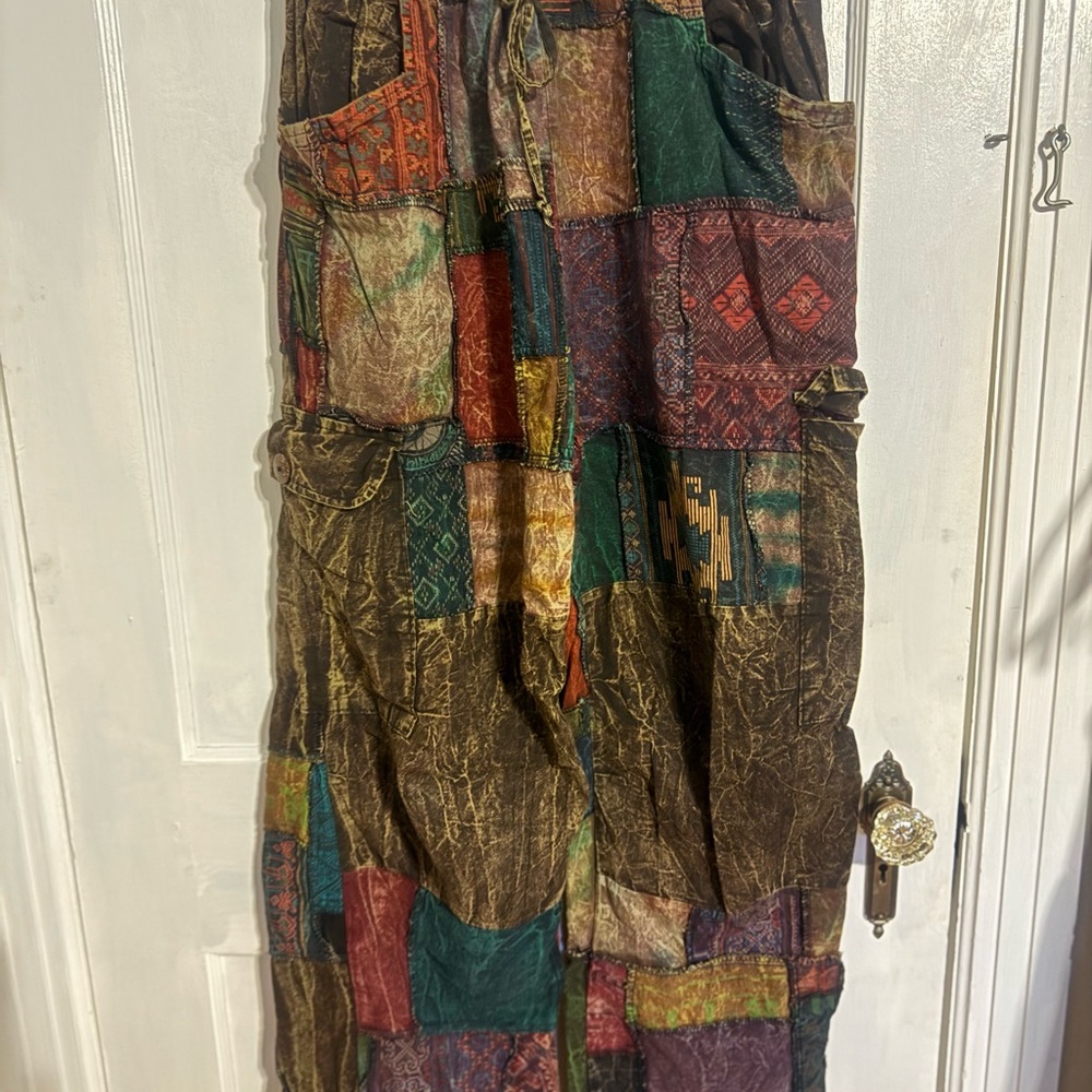 Authentic Vietnamese Patchwork Multicolor Boho Pa… - image 1